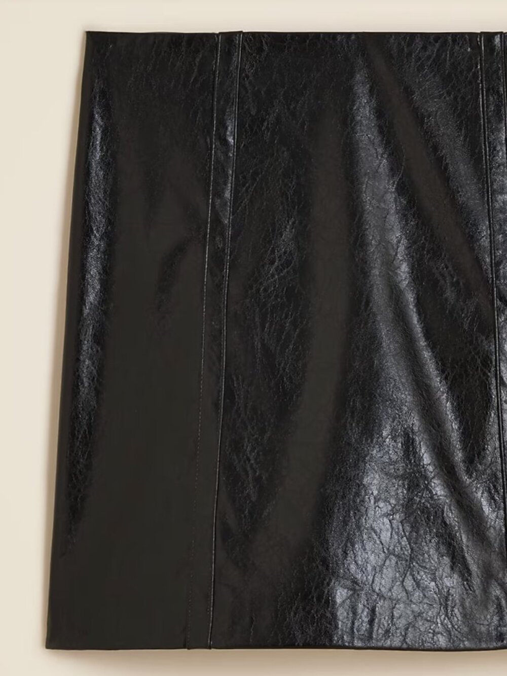 J.Crew Brand New Distressed Faux Leather Mini Skirt - Tall Length